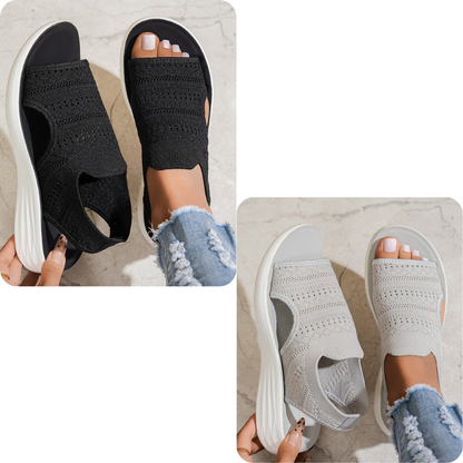 Women's Breathable Knit Platform Sandals