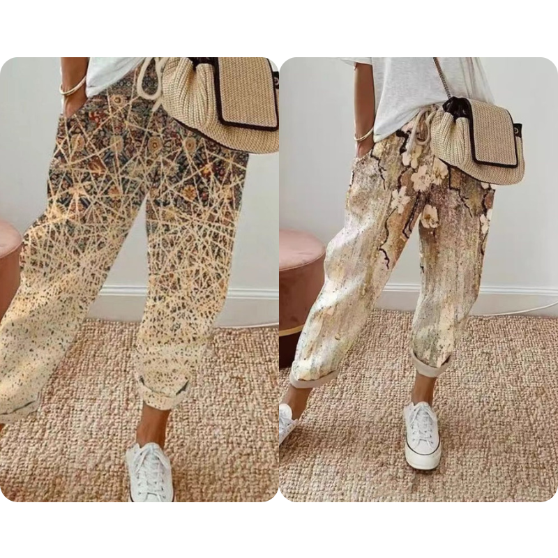 Women's Printed Multicolor Casual Pants