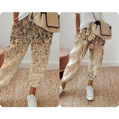 Women's Printed Multicolor Casual Pants