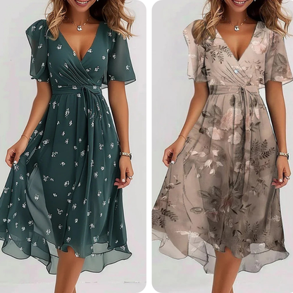 🔥49% OFF Sale✨Special Blue Short Sleeve Midi Dress