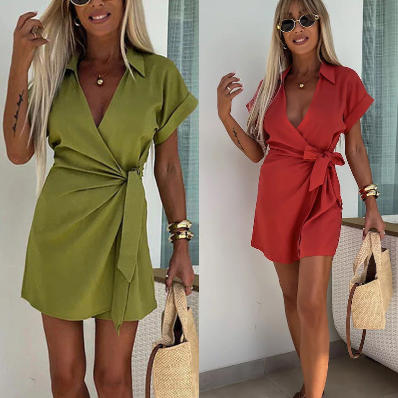 💕Women's cotton linen V-neck jumpsuit, light and breathable, fully displays elegant temperament.