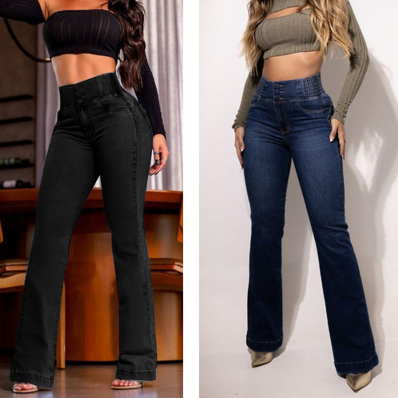 👖49% OFF NOW!💃 Women‘s Stretch Flare Jeans – High Waist, Body-Hugging Fit & Retro Style ✨