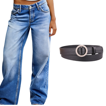 📢📢49%  OFF !! ⏰Effortless Chic Relaxed Fit Wide-Leg Jeans