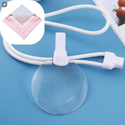 🔥Hot Sale Offers-5X Hands Free Magnifying Glass