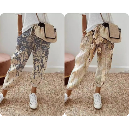 Women's Printed Multicolor Casual Pants