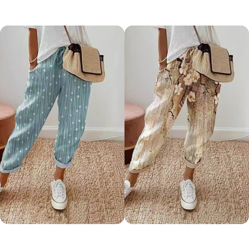 Women's Printed Multicolor Casual Pants