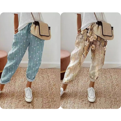 Women's Printed Multicolor Casual Pants