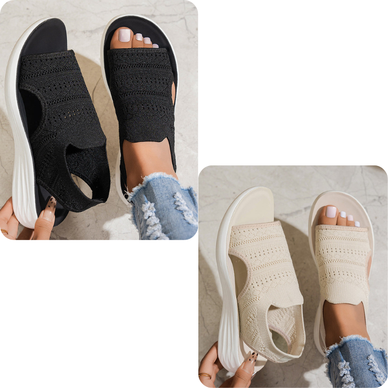 Women's Breathable Knit Platform Sandals