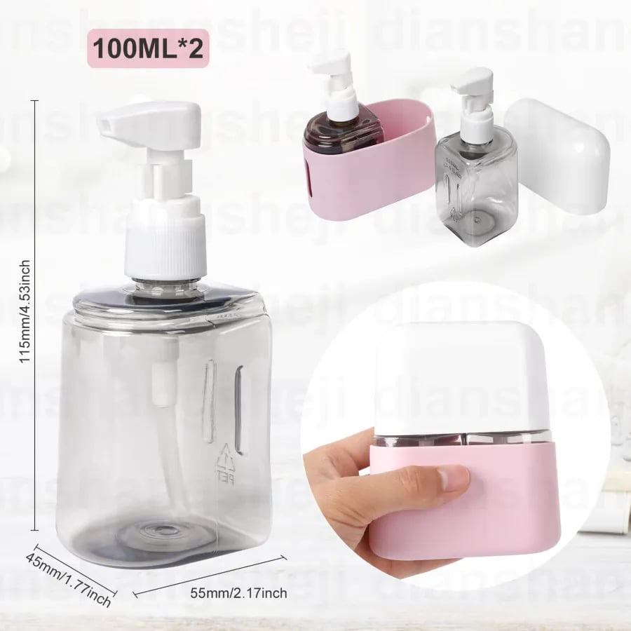 🔥Travel Smarter🔥Mini Shampoo Dispenser Portable Travel Bottle Set