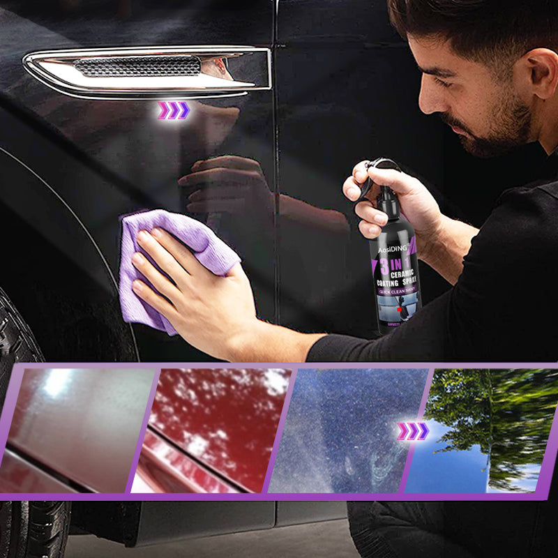 Next-Day Delivery🚘Last Day 50% OFF✨3-in-1 Automotive Ceramic Coating Spray