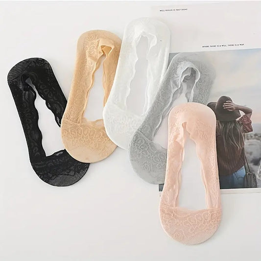 (🎁2024 New Year Hot Sale🎁)🧦 Lace No Show Liner Socks for Women