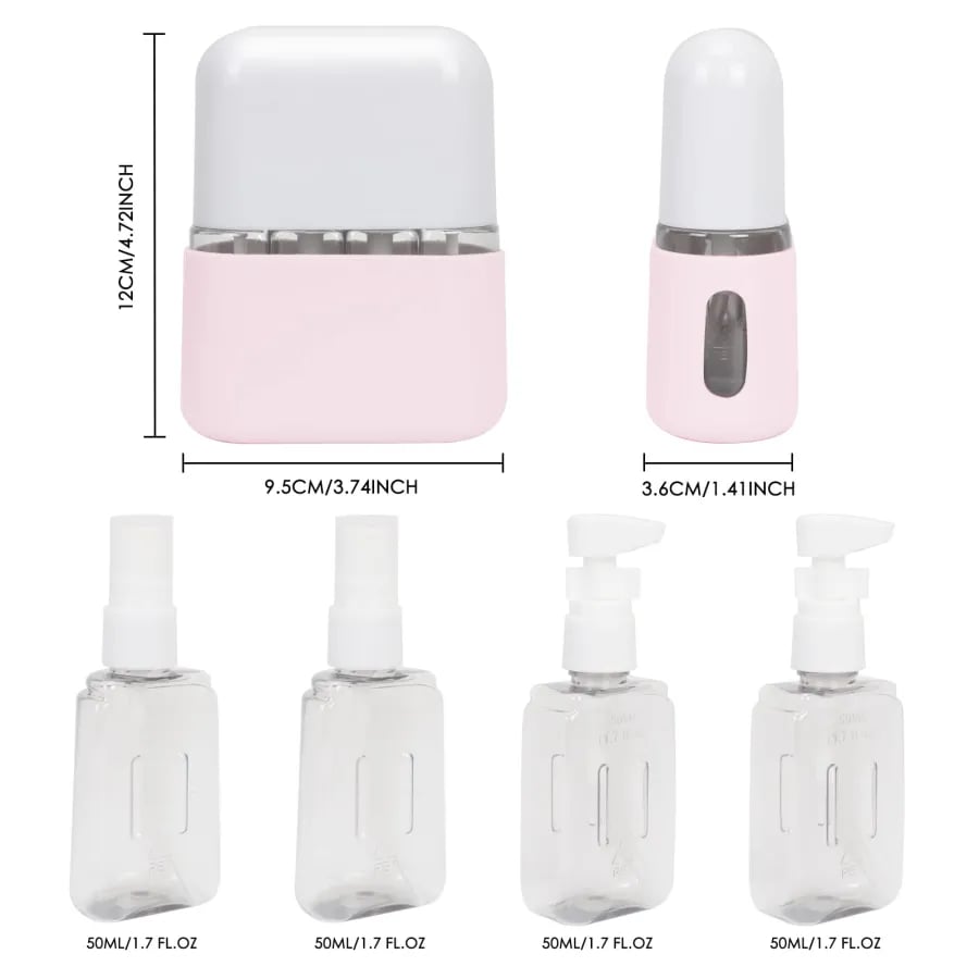🔥Travel Smarter🔥Mini Shampoo Dispenser Portable Travel Bottle Set