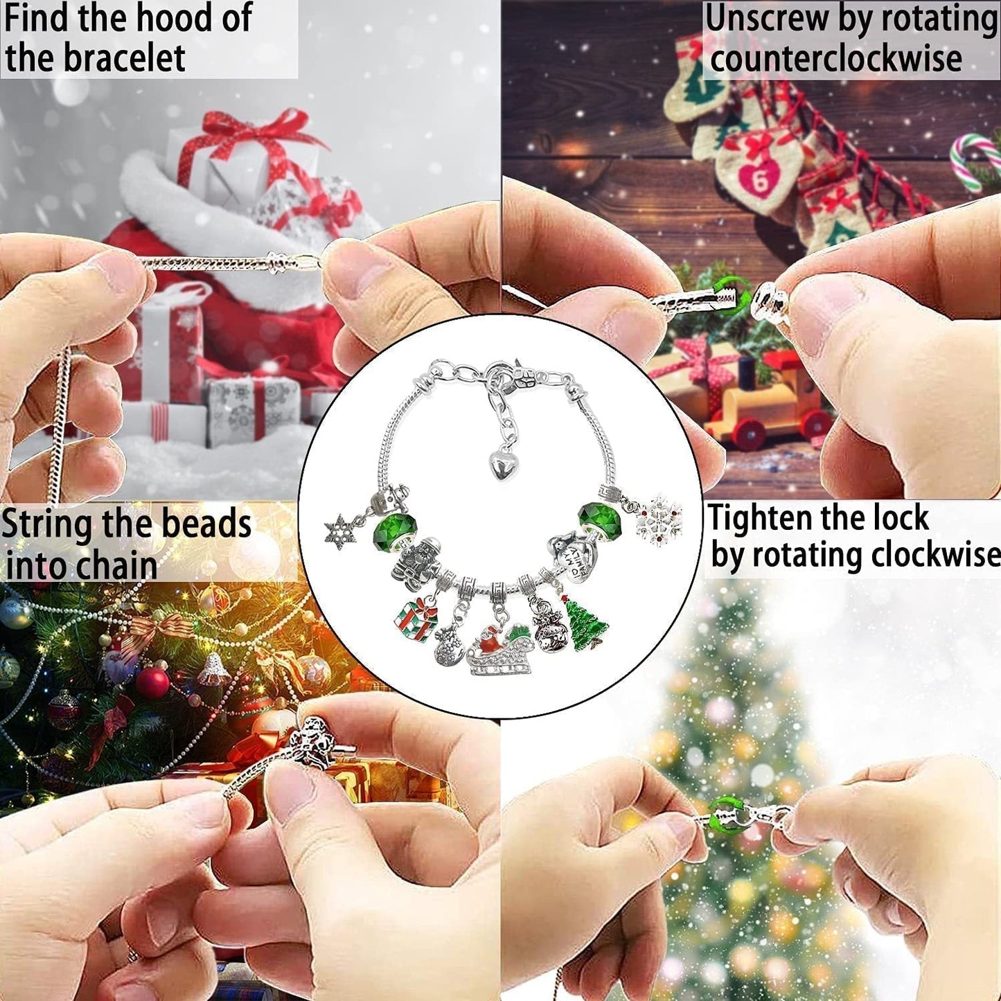 🎅Early Xmas Sale 46% OFF💥DIY 24 Days Christmas Countdown Calendar Bracelets Set