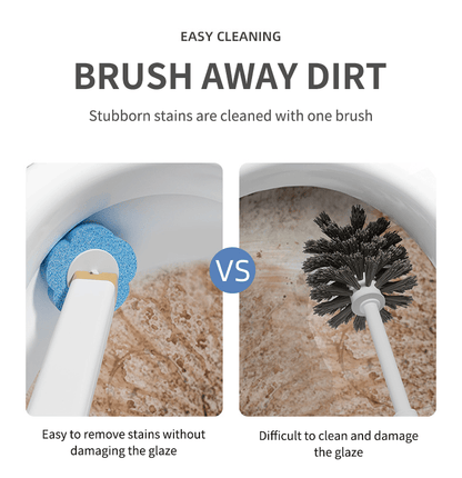 🔥NEW YEAR SALE £10.99!!⚡50K+ SOLD!🚽💦Disposable Replacement Wall-Mounted Innovative Toilet Brush Set✨