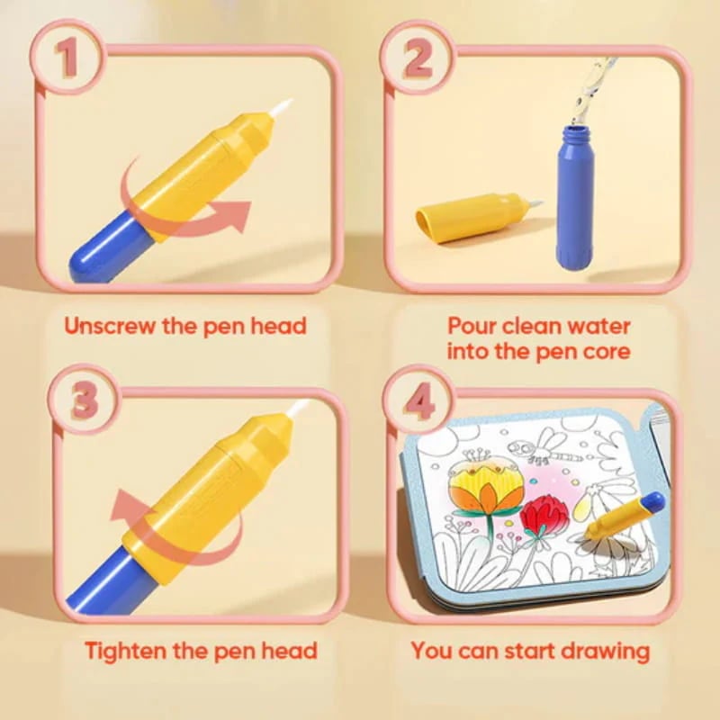 🎁✨Children's Doodle Magical Watercolor Book