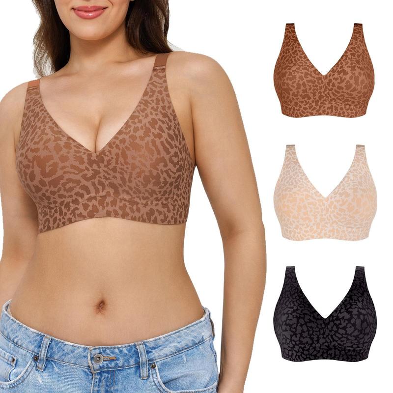 💗LAST DAY PROMOTION - 50%OFF💗Stylish Leopard Pattern Breathable Everyday Bra