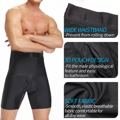 ⏳Time-limited Special⏰Men's Compression Shorts - High Waist Tummy Control & Sweat-Wicking
