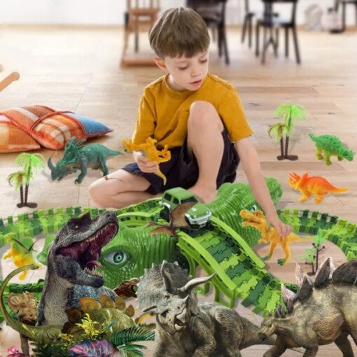 🎁Christmas Special Sale: Up to 50% Off!💝🦖Creative Dinosaur Theme Track Toy Set