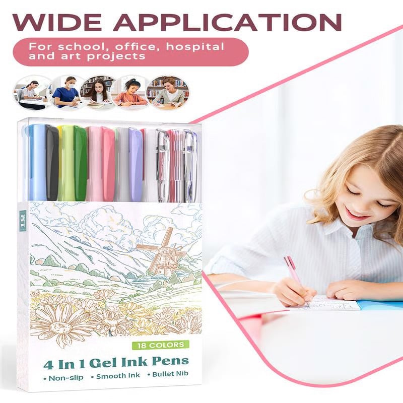 🌈4 In 1 Gel Ink Pens