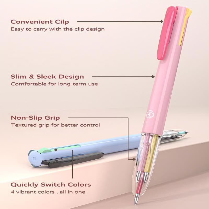 🌈4 In 1 Gel Ink Pens