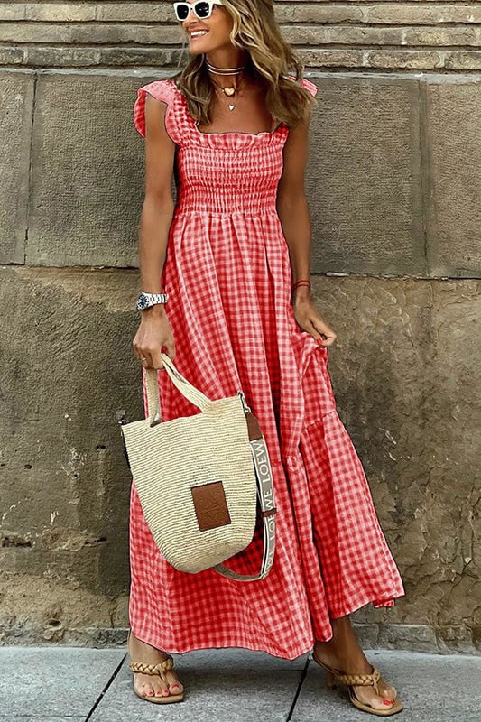 💥Last Day Special Sale 49% Off💃Women's Vintage Plaid Clashing Dresses