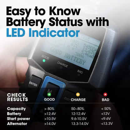 🎁2025 Hot Sale 50% OFF💥BT100 Car Battery Tester 12V Load Tester