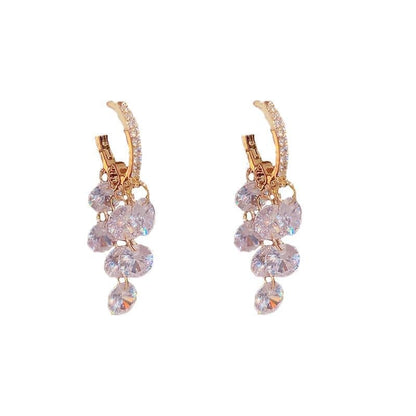 Crystal tassel earrings