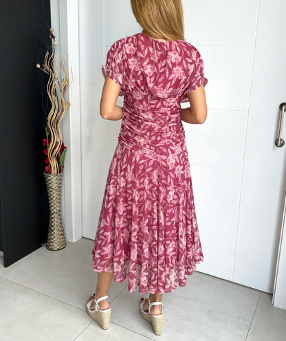Women's Elegant Mesh Boutonniere Dress