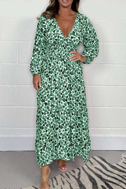 💃Summer Hot Sale 49% OFF🔥Heart Smocked Midi Dress