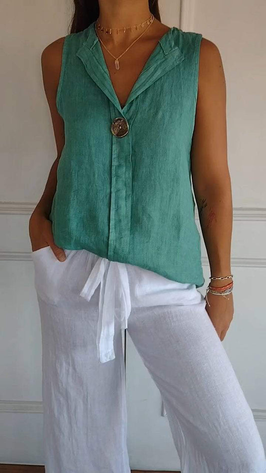 50% OFF💥Women's V-neck Sleeveless Casual Top