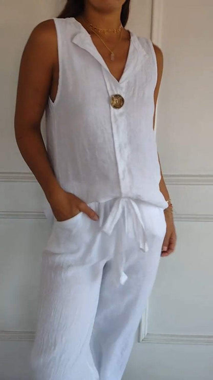 50% OFF💥Women's V-neck Sleeveless Casual Top