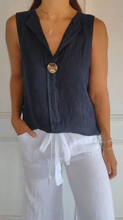 50% OFF💥Women's V-neck Sleeveless Casual Top