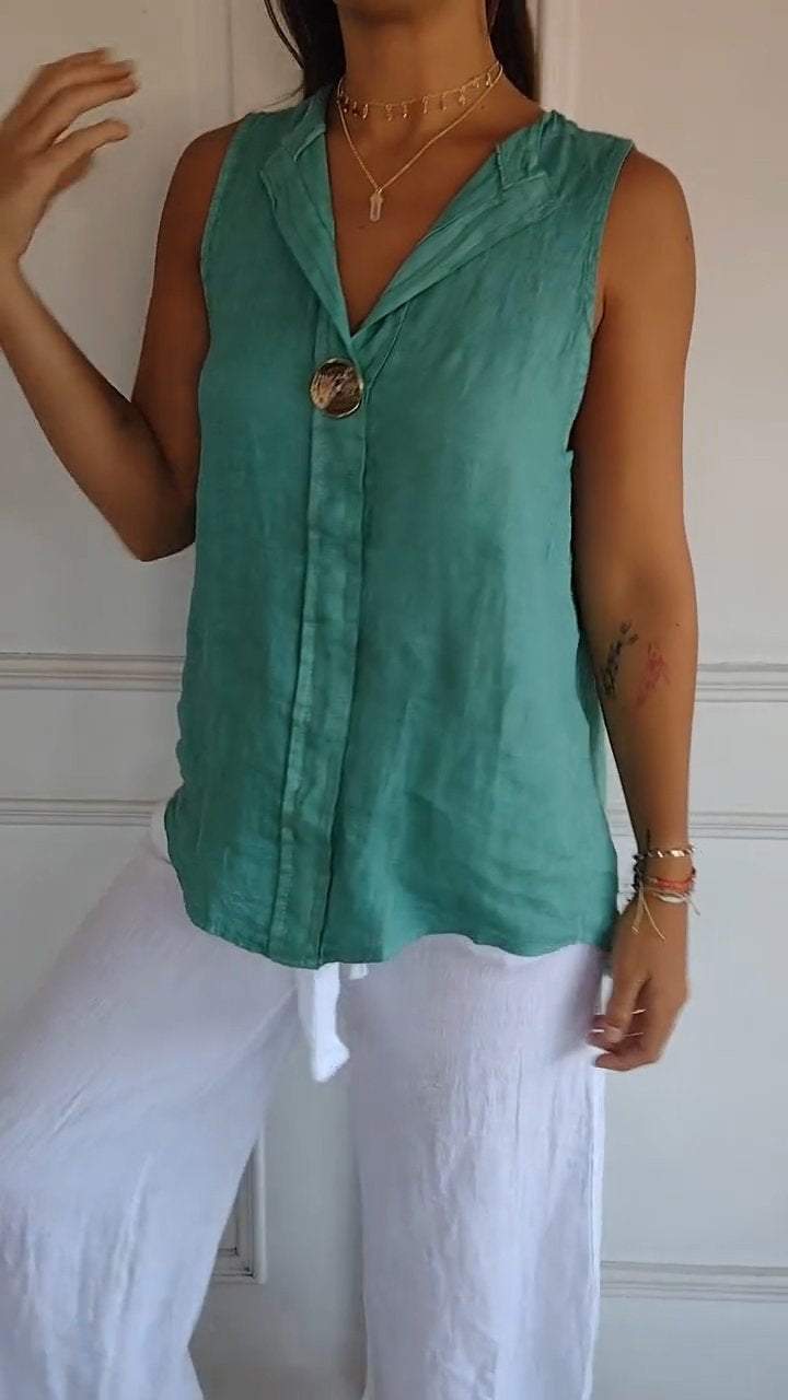 50% OFF💥Women's V-neck Sleeveless Casual Top