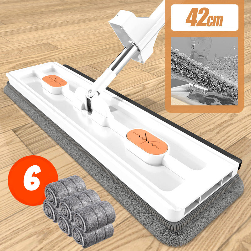 🧹 55% OFF + FREE BUCKET! 💦 2025 Ultra-Absorbent Flat Mop - Large 360° Swivel Head for Effortless Floor Cleaning, Limited Stock! 🏠🚀