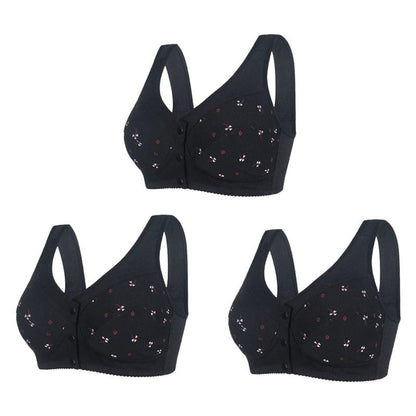 🔥Buy 2 get 1 free (3pcs)🔥Design for Senior Front Closure Cotton Bra