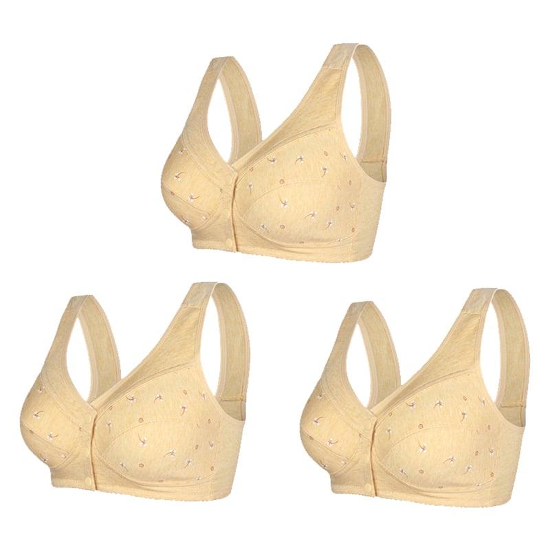 🔥Buy 2 get 1 free (3pcs)🔥Design for Senior Front Closure Cotton Bra