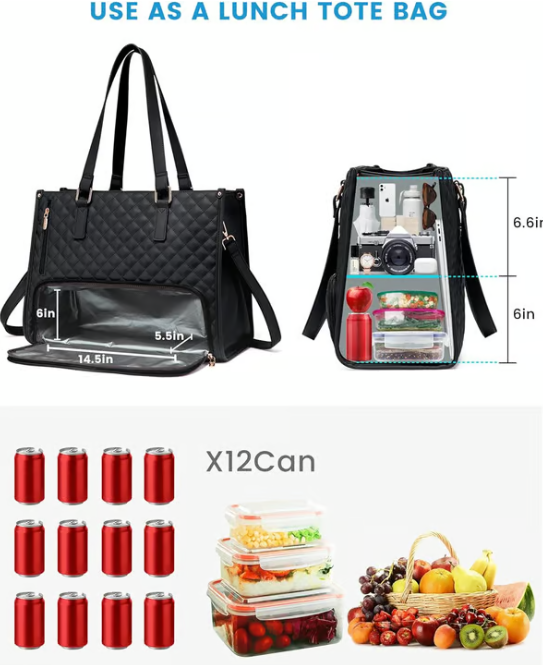 📢📢50%  OFF !!!⏰3 in 1 Lunch Tote Bag for Women🎁Free Matching Wallet⏰