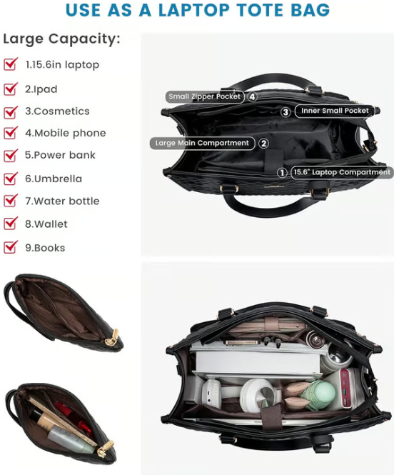 📢📢50%  OFF !!!⏰3 in 1 Lunch Tote Bag for Women🎁Free Matching Wallet⏰