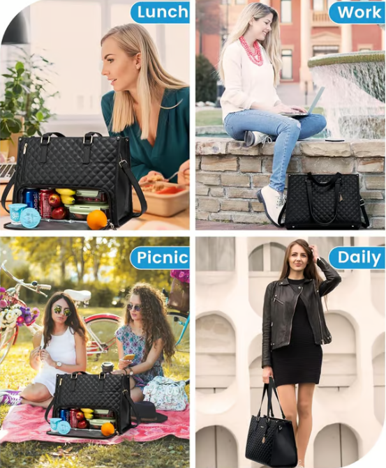📢📢50%  OFF !!!⏰3 in 1 Lunch Tote Bag for Women🎁Free Matching Wallet⏰