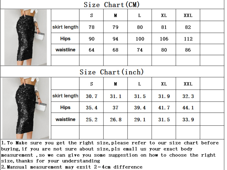 💖LAST DAY SALE 50% OFF👍✨Women's Glitter Sequins Midi Skirt