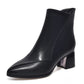 Women's Zipper Chunky Stacked Heel Ankle Boots（50% OFF）