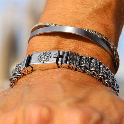 💎 49% OFF! 💎 Tibetan Prayer Wheel Bracelet – 925 Sterling Silver, Lucky Charm & Valentine's Day Gift