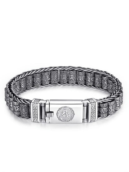 💎 49% OFF! 💎 Tibetan Prayer Wheel Bracelet – 925 Sterling Silver, Lucky Charm & Valentine's Day Gift