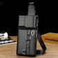 Men's Portable Business-Style Leather Waist Bag