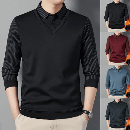 🎅Christmas Sale - 50% OFF🎅  Men's Warm Shirt With Imitation Two-Piece Suit