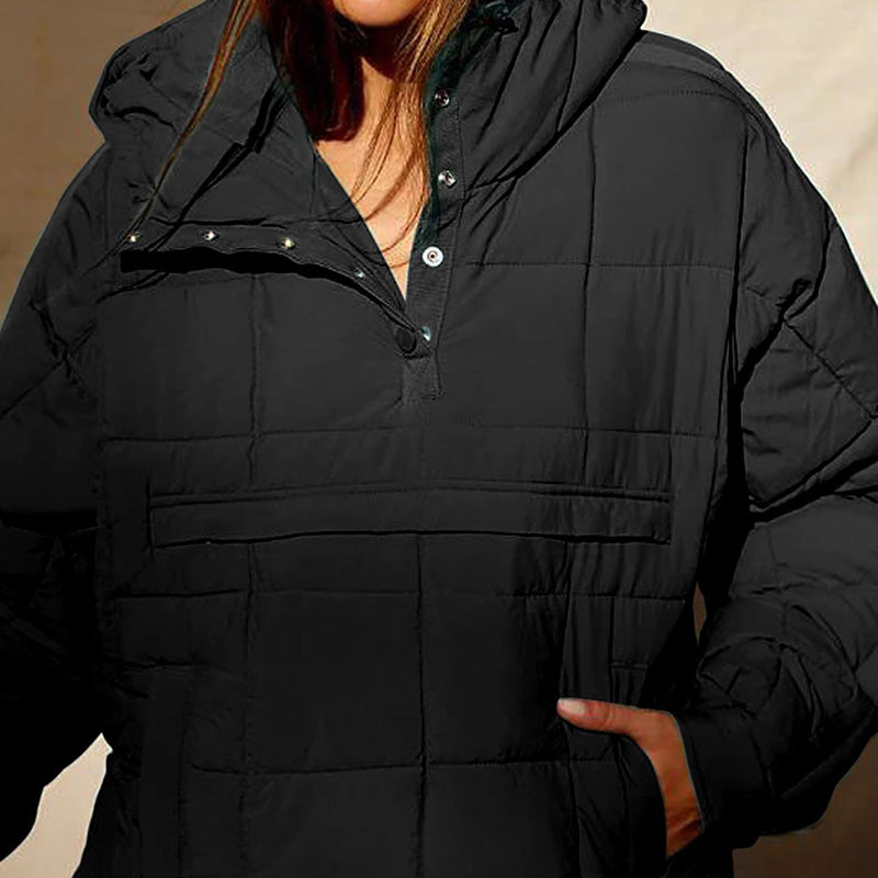 🔥Last Day Promotion 49% OFF -Women's Oversized Hooded Puffer Jacket Quilted Lightweight Winter Warm Pullover Padded Hoodies Coat