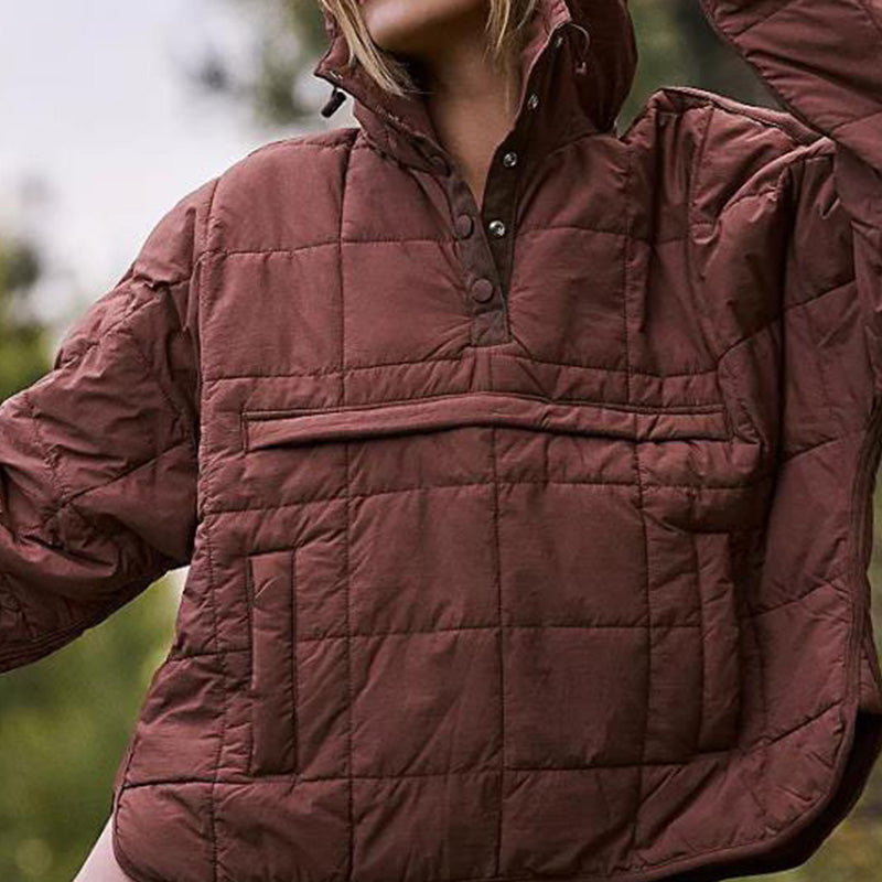 🔥Last Day Promotion 49% OFF -Women's Oversized Hooded Puffer Jacket Quilted Lightweight Winter Warm Pullover Padded Hoodies Coat