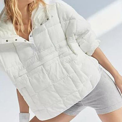 🔥Last Day Promotion 49% OFF -Women's Oversized Hooded Puffer Jacket Quilted Lightweight Winter Warm Pullover Padded Hoodies Coat