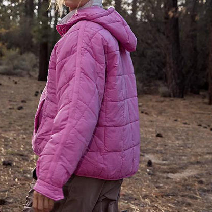 🔥Last Day Promotion 49% OFF -Women's Oversized Hooded Puffer Jacket Quilted Lightweight Winter Warm Pullover Padded Hoodies Coat