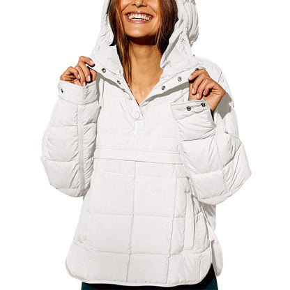 🔥Last Day Promotion 49% OFF -Women's Oversized Hooded Puffer Jacket Quilted Lightweight Winter Warm Pullover Padded Hoodies Coat